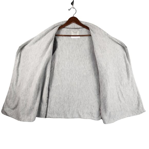 Abercrombie & Fitch Open Cardigan Sweater Women’s SZ LG Gray/Charcoal EUC - Picture 3 of 14